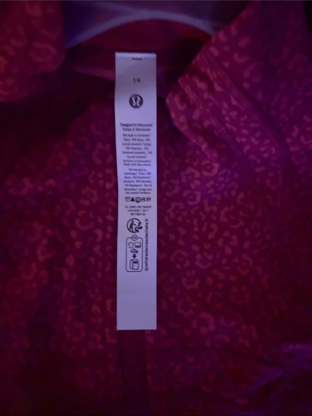 lululemon athletica rust red patterned utility jacket